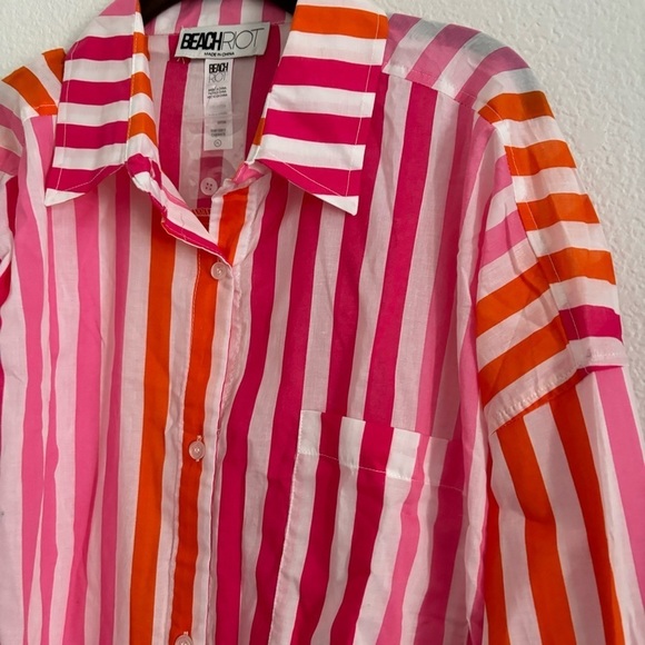 NWOT Beach Riot Women's Size Petite Large Multicolor Sunset Stripes Alexa Top - Picture 4 of 5